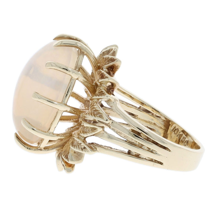 Mexican Fire Opal Ring 10K Yellow Gold 9.53CT