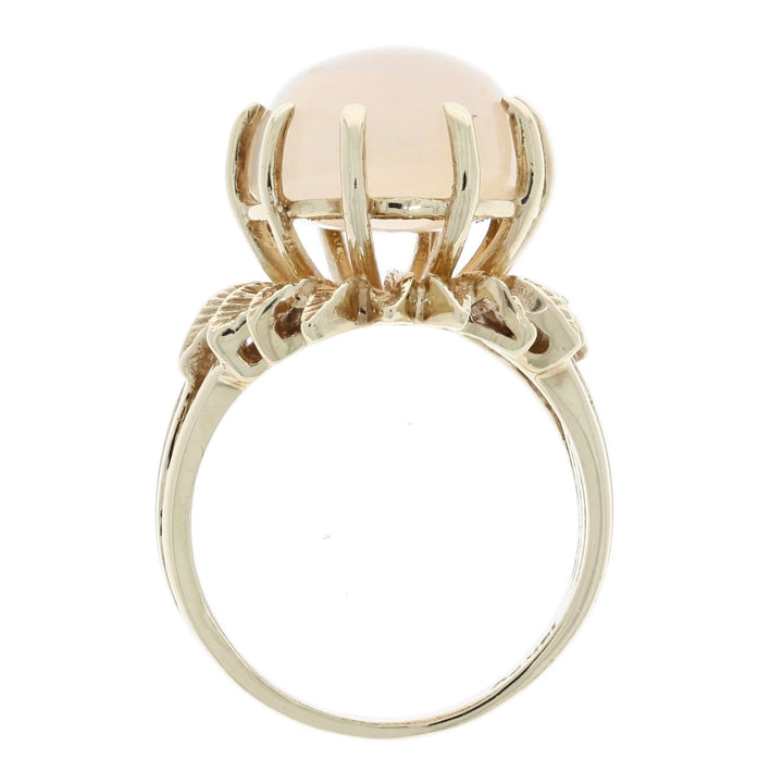 Mexican Fire Opal Ring 10K Yellow Gold 9.53CT