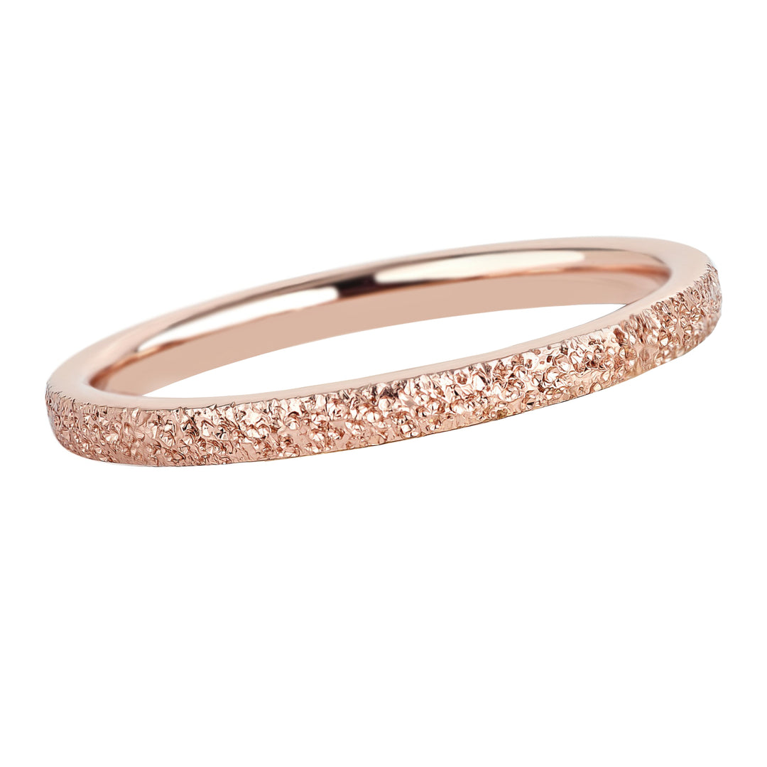 Glass Blast Band 14K Rose Gold
