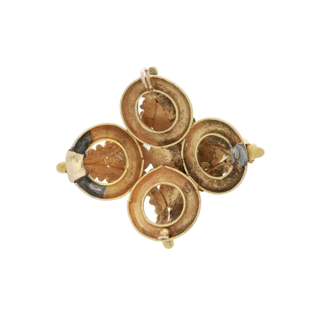 Garnet Victorian Era Pendant 14K Yellow Gold 8.95CTW