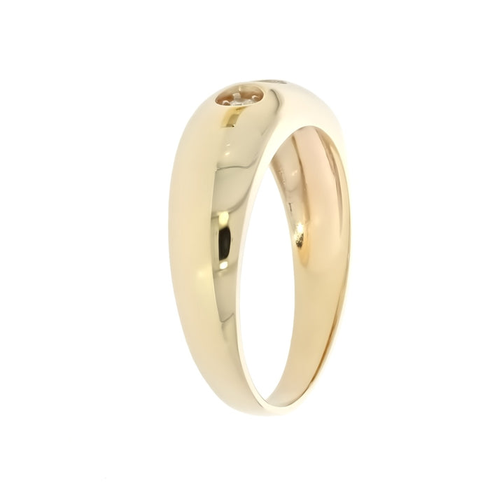 Diamond Three Stone Ring 14K Yellow Gold .15 CTW