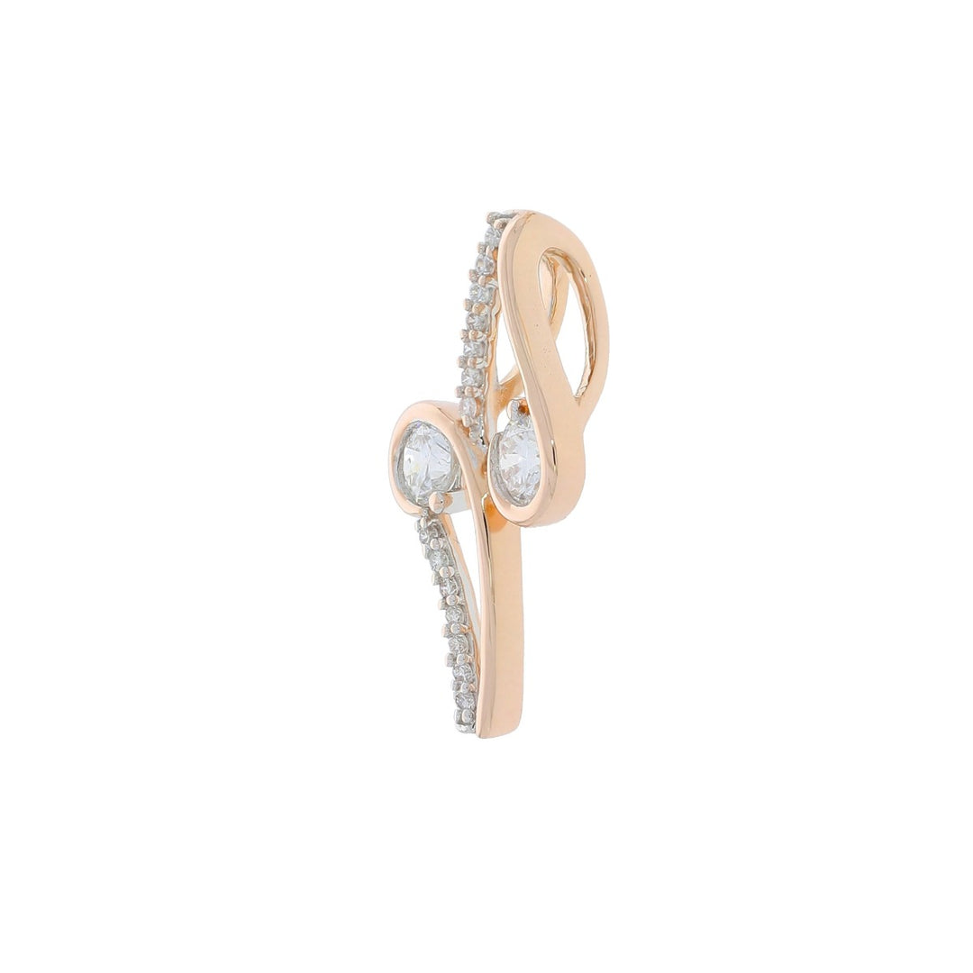 Diamond Pendant Necklace 14K Rose Gold .37CTW