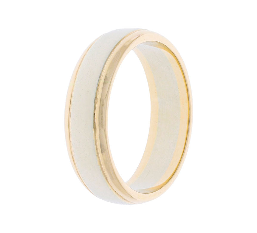Diamond Accented Band 14K Two Tone