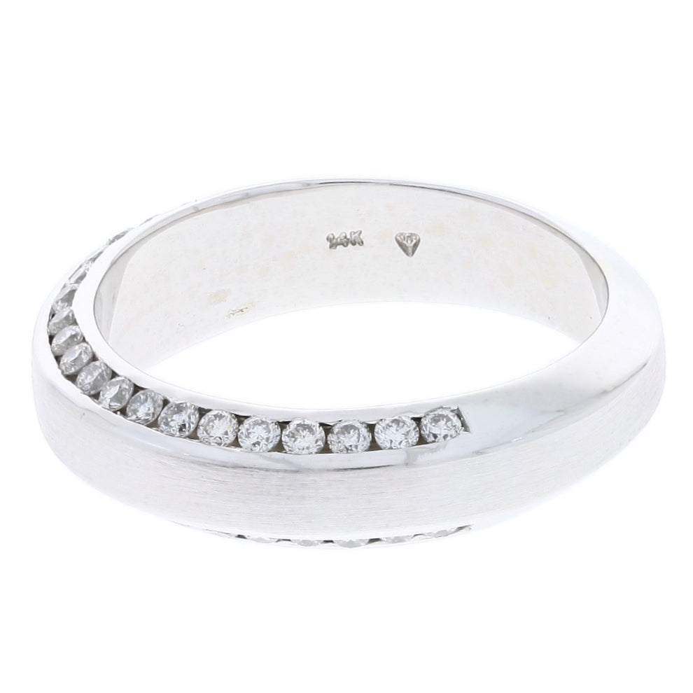 Channel Style Diamond Band 14K White Gold .76CTW