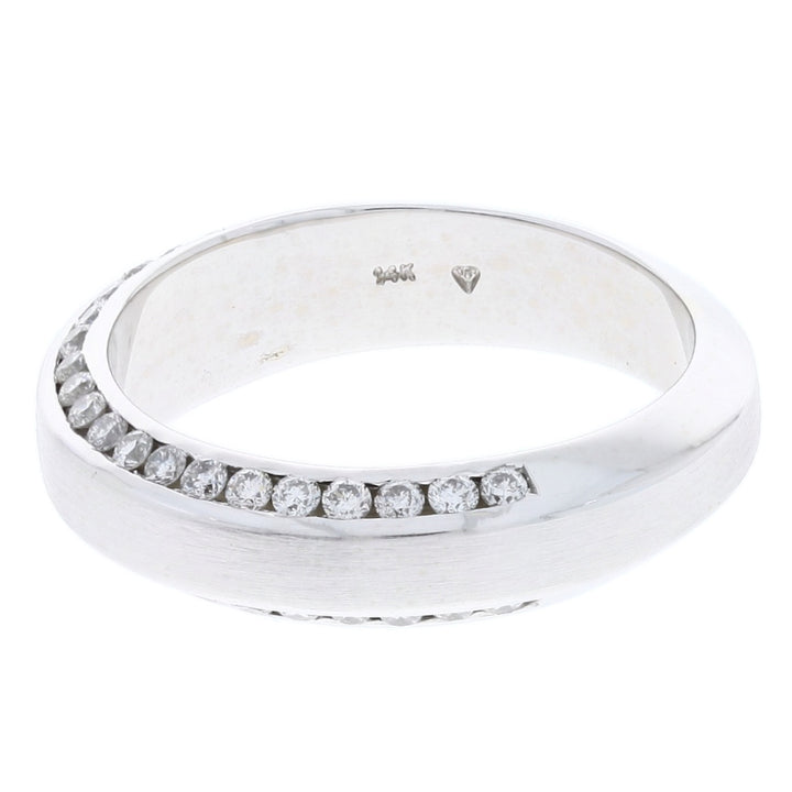Channel Style Diamond Band 14K White Gold .76CTW