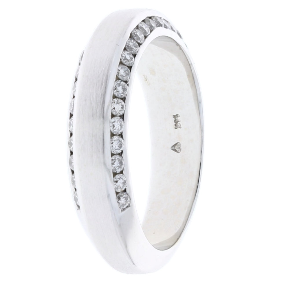 Channel Style Diamond Band 14K White Gold .76CTW