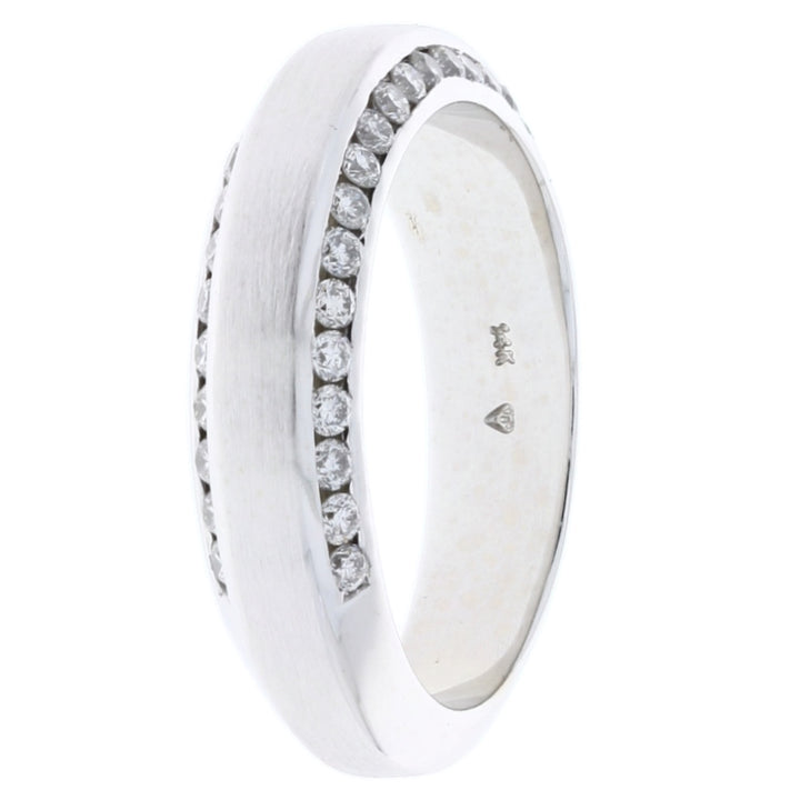 Channel Style Diamond Band 14K White Gold .76CTW