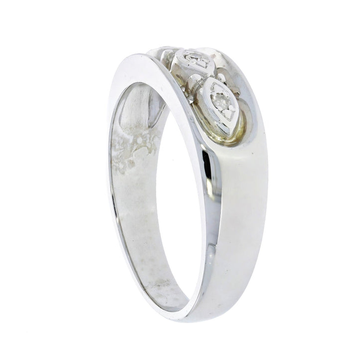 Diamond Wedding Band 14K White Gold