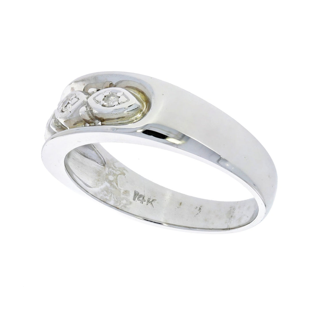 Diamond Wedding Band 14K White Gold