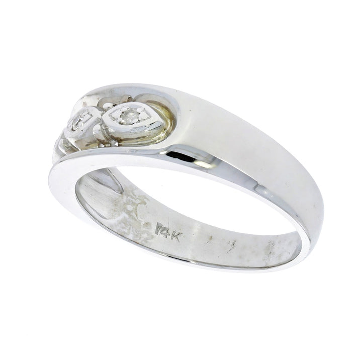Diamond Wedding Band 14K White Gold
