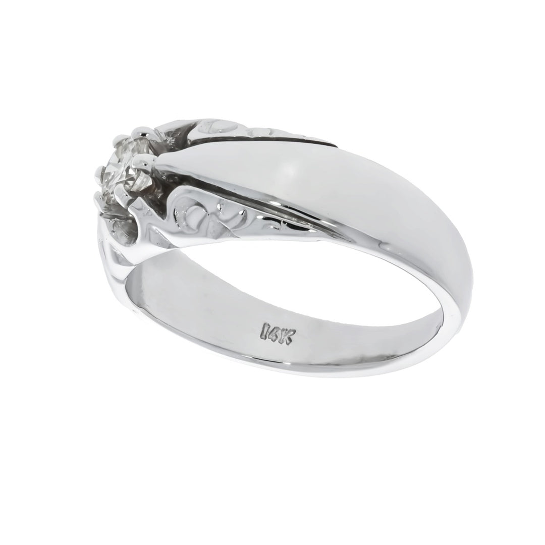Diamond Vintage Ring 14K White Gold .18CTW