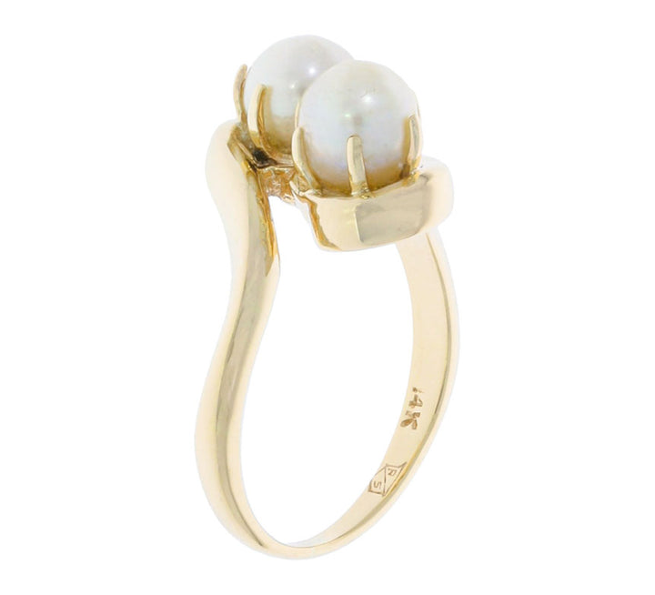 Pearl Swirl Ring 14K Yellow Gold