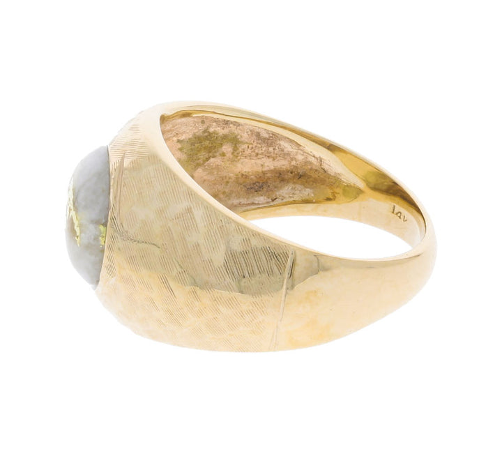 Gold In Quartz Ring 14K Yellow Gold