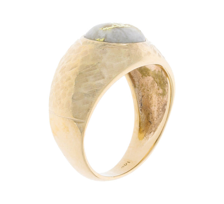 Gold In Quartz Ring 14K Yellow Gold