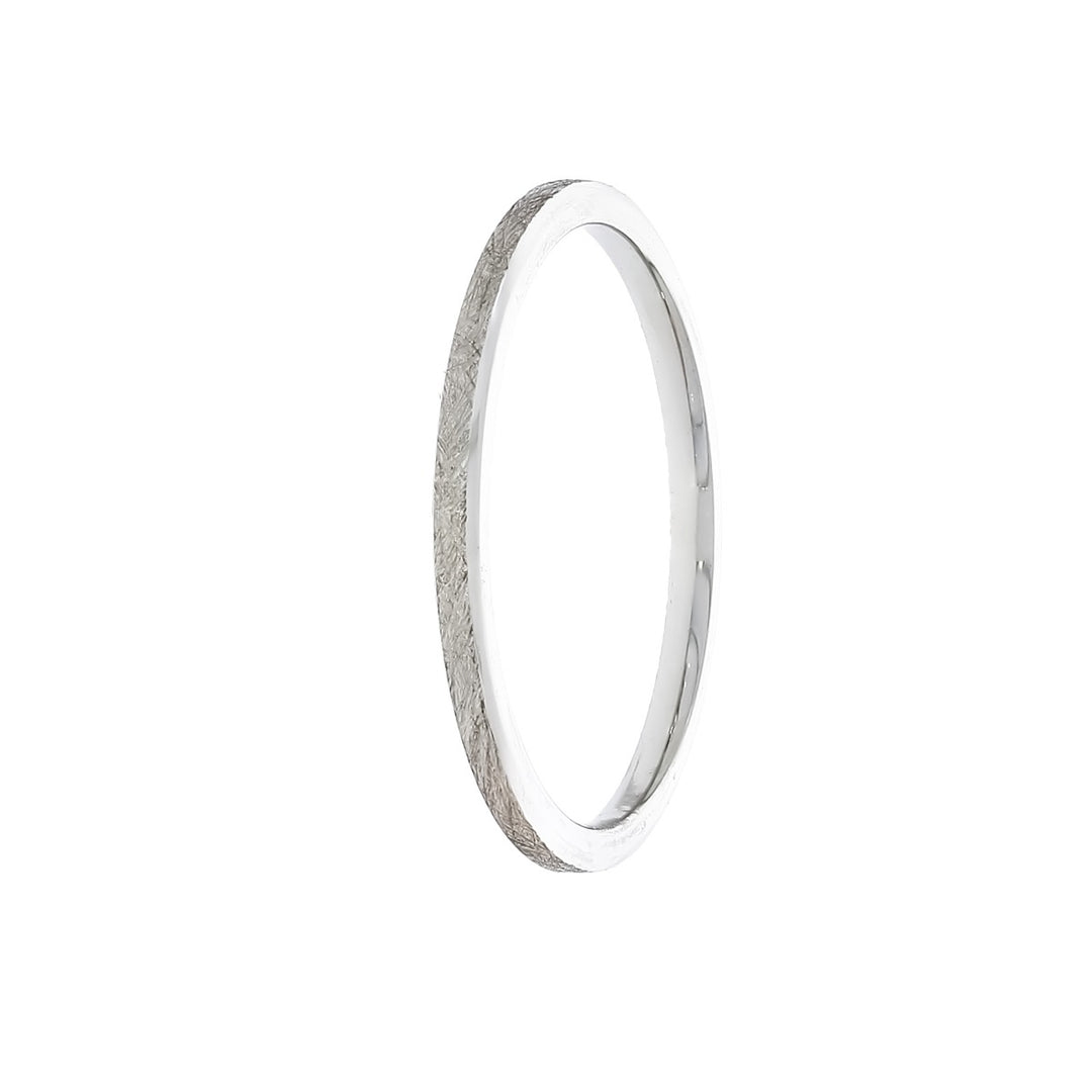 Ice Finish 2MM Band 14K White Gold