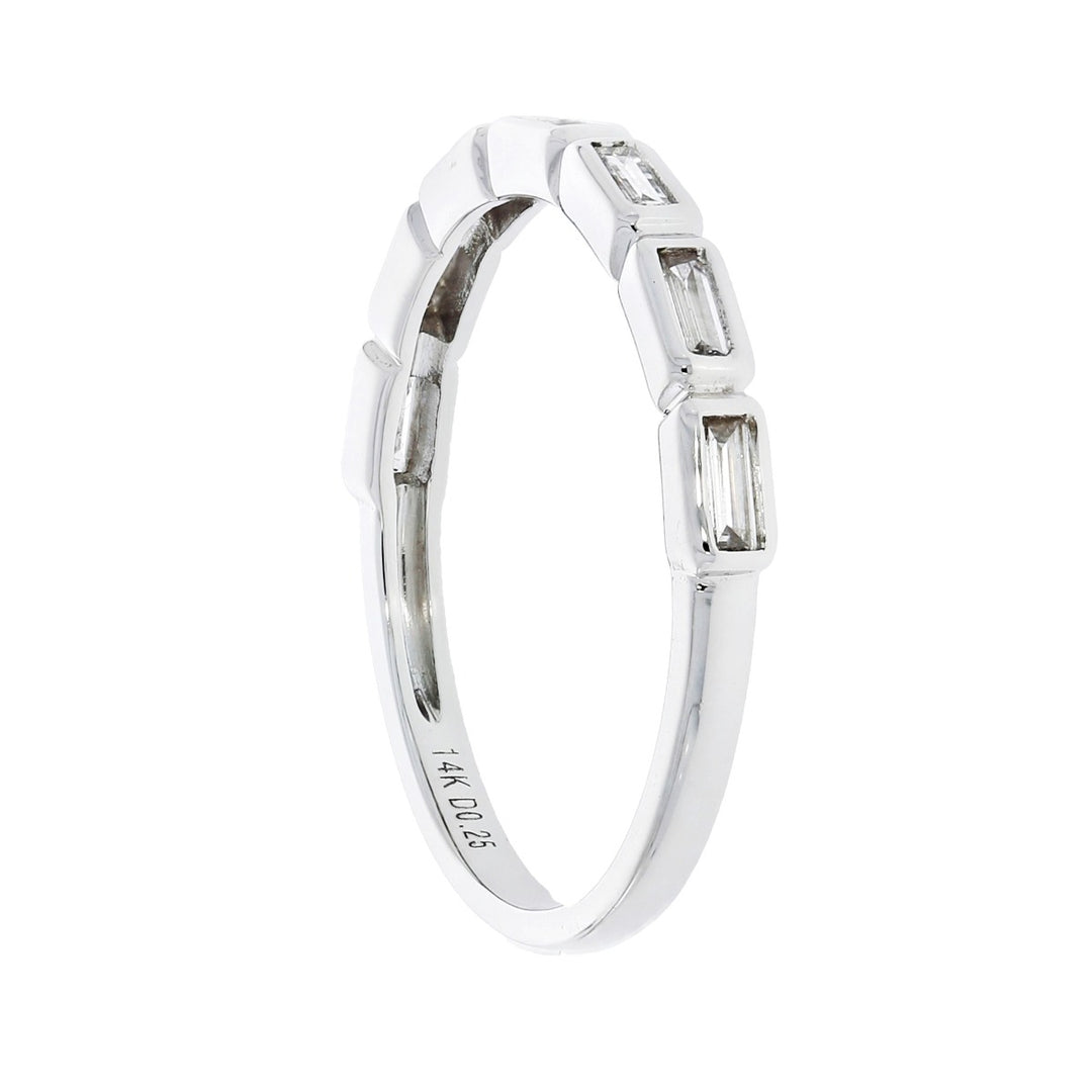 Diamond Baguette Band 14K White Gold .26CTW
