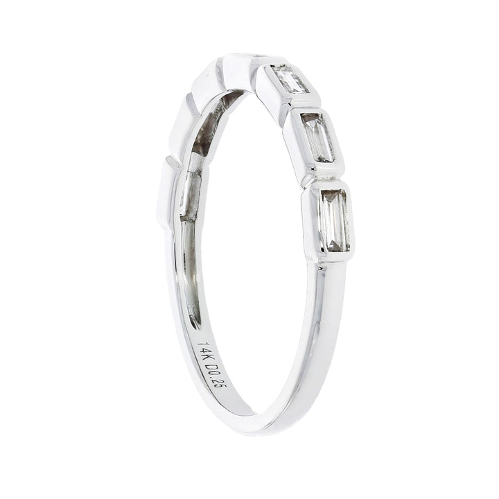 Diamond Baguette Band 14K White Gold .26CTW
