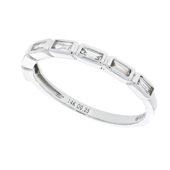 Diamond Baguette Band 14K White Gold .26CTW