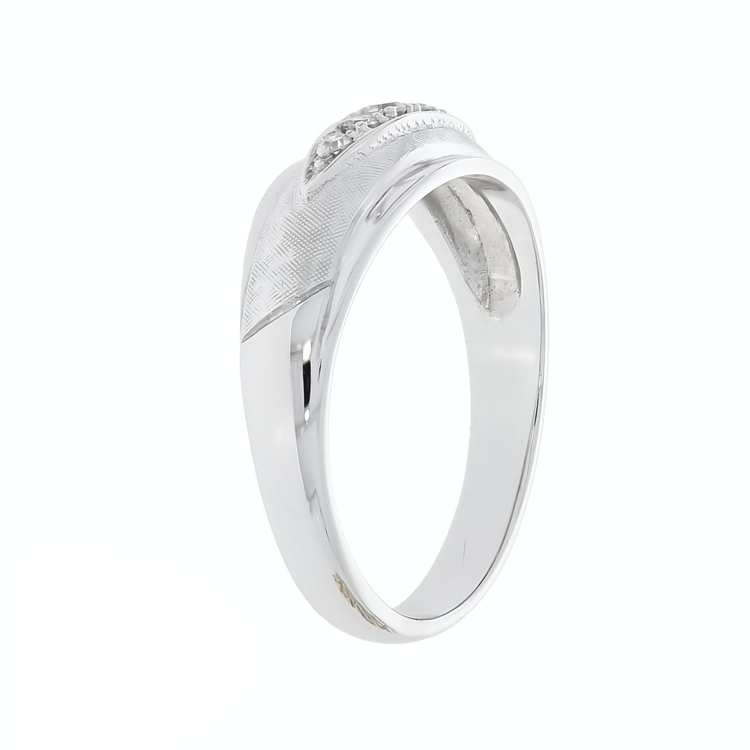Vintage Diamond Wedding Band 14K White Gold .05 CTW
