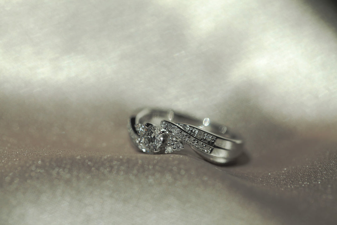 Diamond Wedding Set with Jacket 14K White Gold