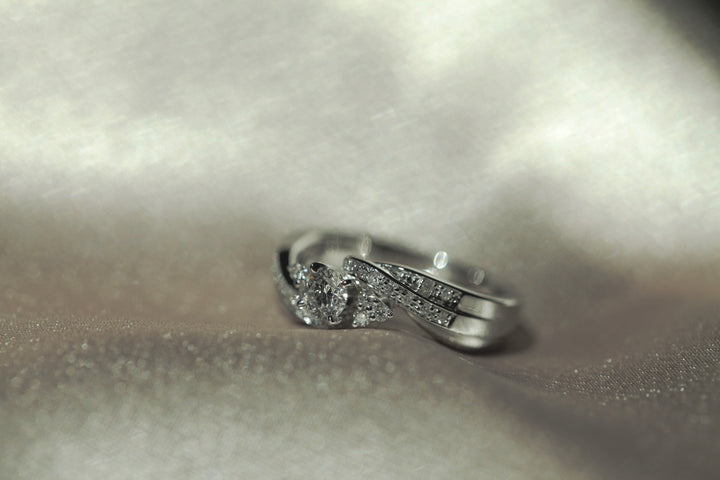 Diamond Wedding Set with Jacket 14K White Gold