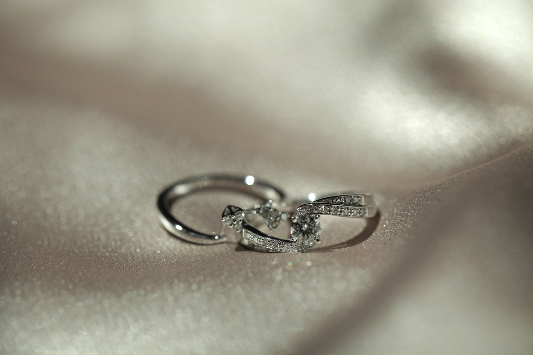 Diamond Wedding Set with Jacket 14K White Gold