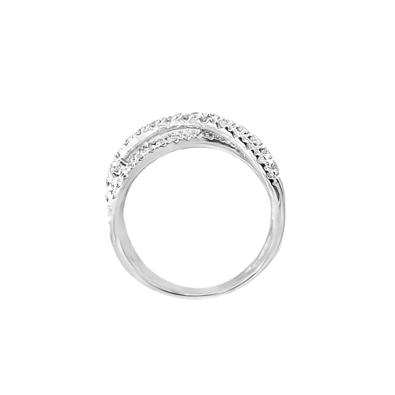 Diamond Crossover Band 14K White Gold .70CTW