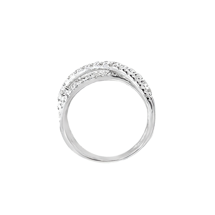 Diamond Crossover Band 14K White Gold .70CTW