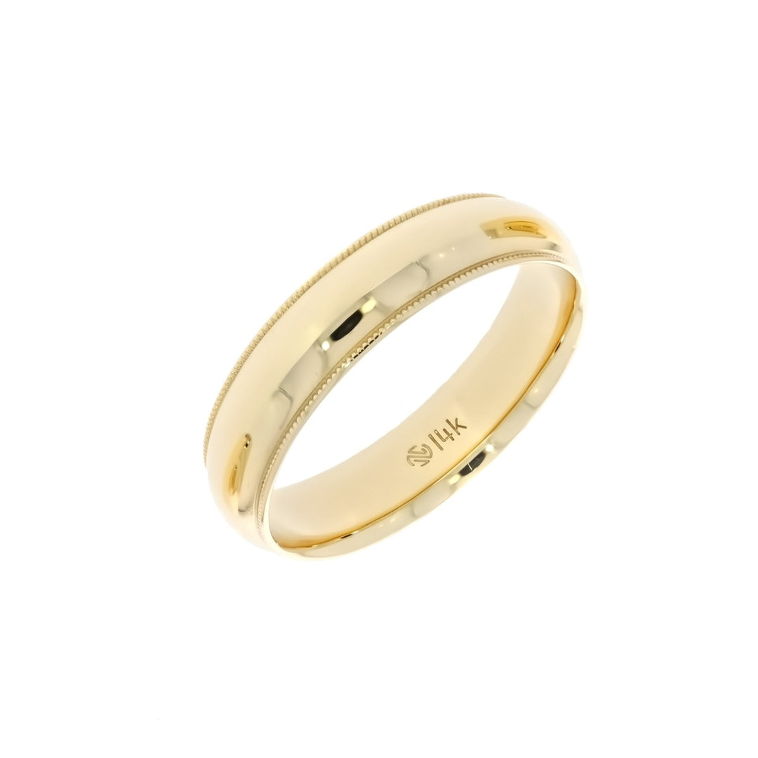 Milgrain Comfort Fit Band 14K Yellow Gold