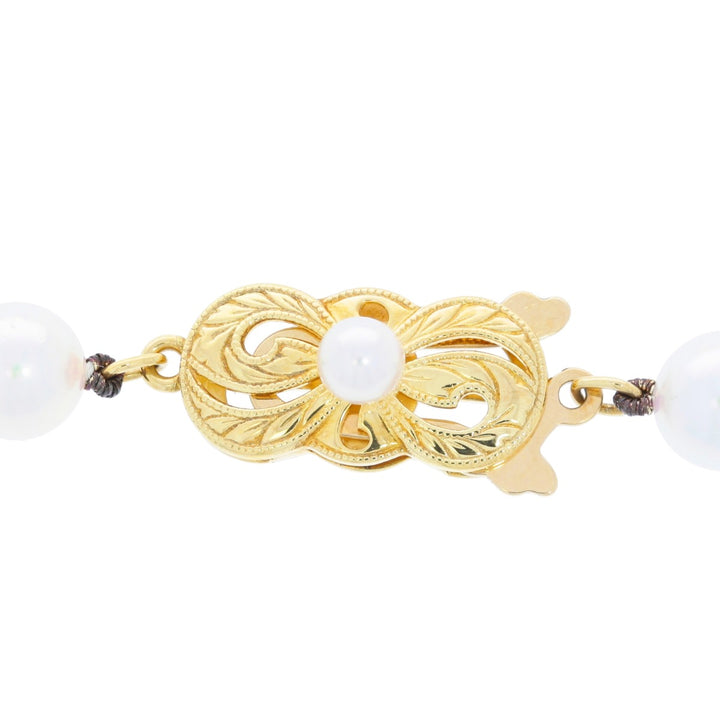 Mikimoto Akoya Cultured Pearl Bracelet 18K Yellow Gold