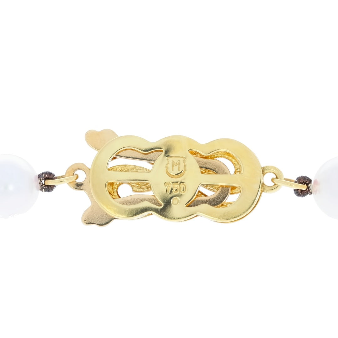 Mikimoto Akoya Cultured Pearl Bracelet 18K Yellow Gold