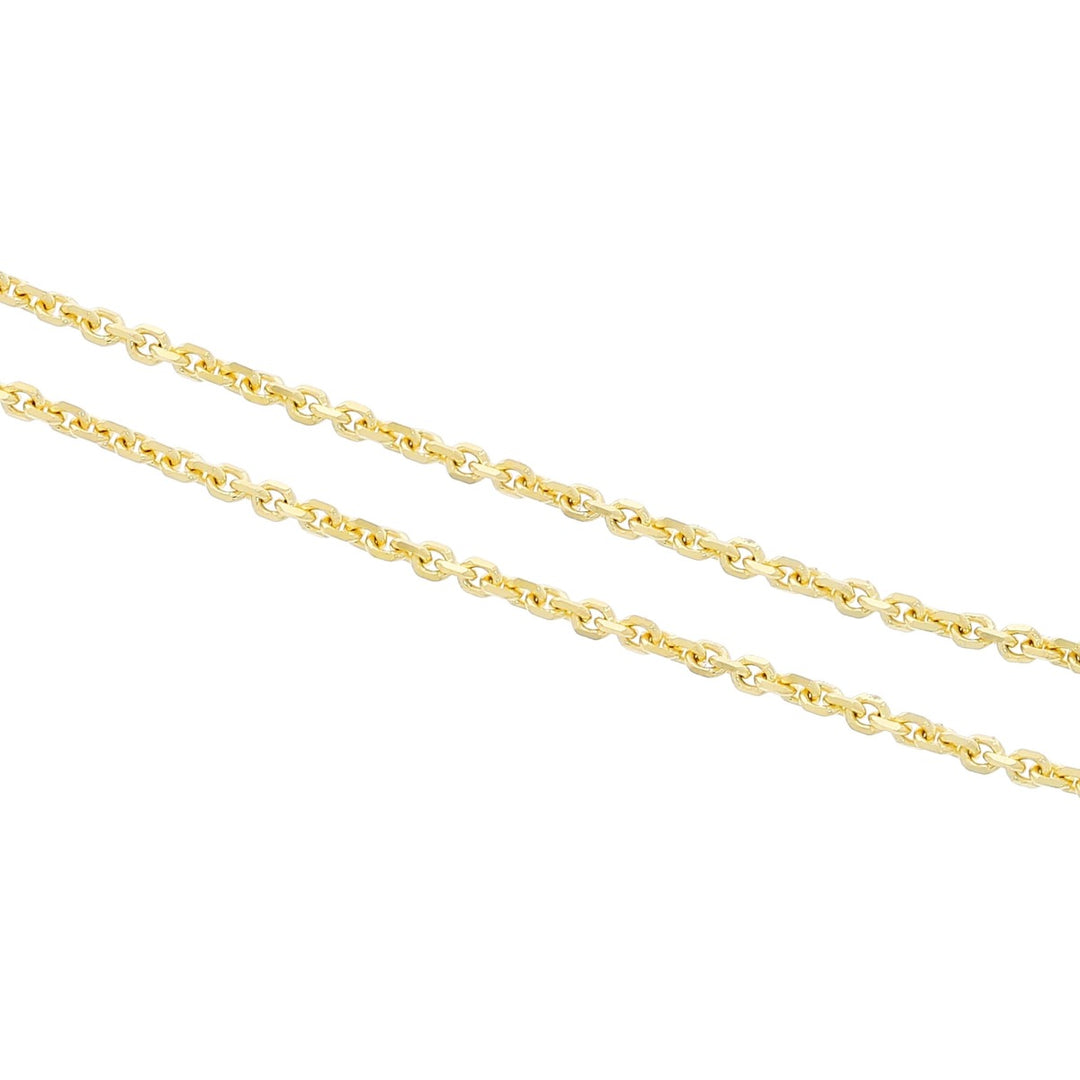 Circle Diamond Necklace 18K Yellow Gold .20CTW