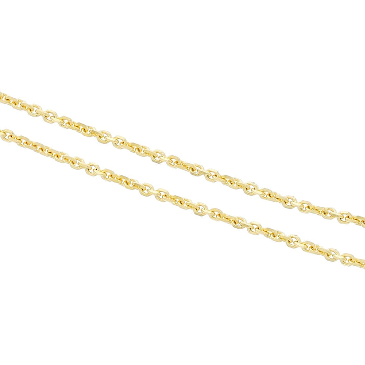 Circle Diamond Necklace 18K Yellow Gold .20CTW