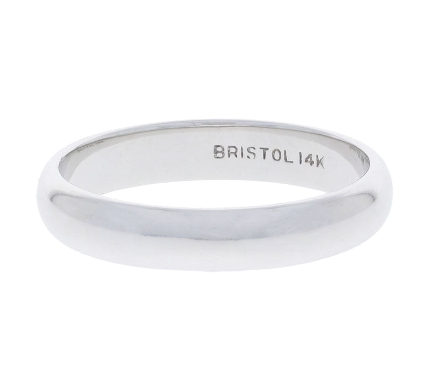 Wedding Band 14K White Gold 3.7MM