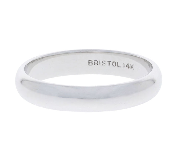Wedding Band 14K White Gold 3.7MM