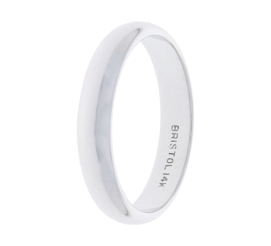 Wedding Band 14K White Gold 3.7MM