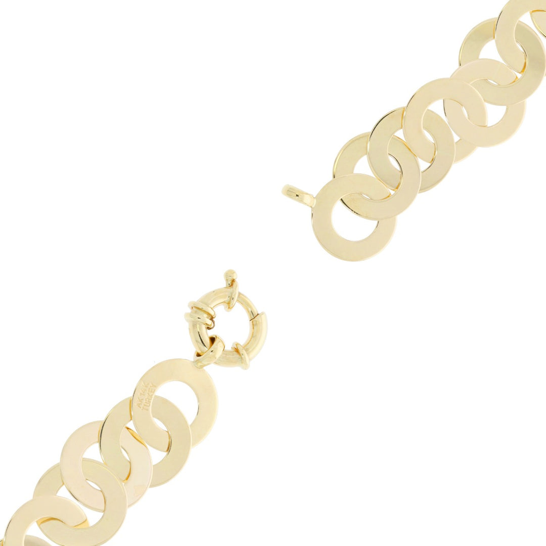 Circle Link Estate Bracelet 14K Yellow Gold