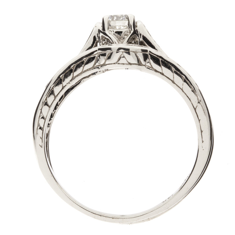 Diamond Wedding Set 14K White Gold .25CT