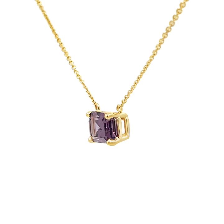 Amethyst Floating Pendant 14K Yellow Gold 1.17CT