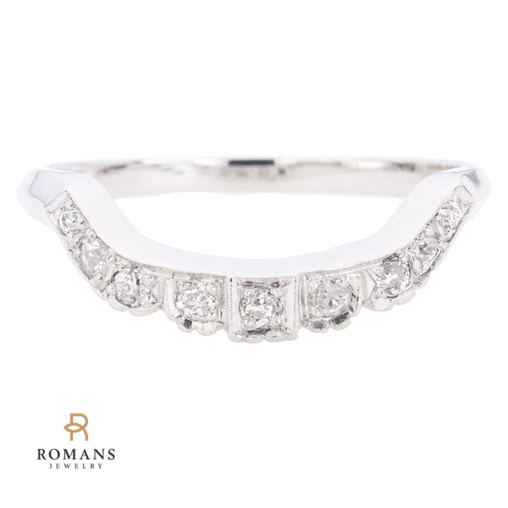 Art Deco Diamond Band 1930's Platinum .20CTW