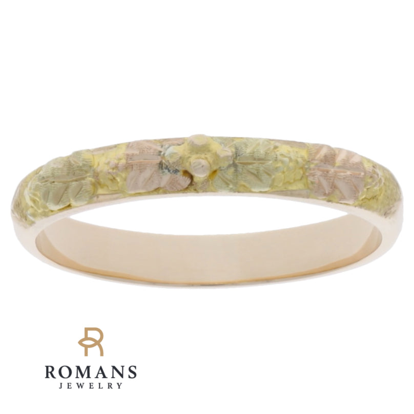 Black Hills Floral Band 10K Gold
