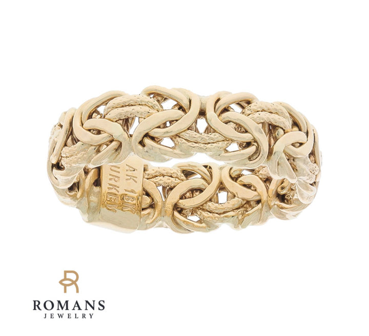 Byzantine Hollow Band 18K Yellow Gold