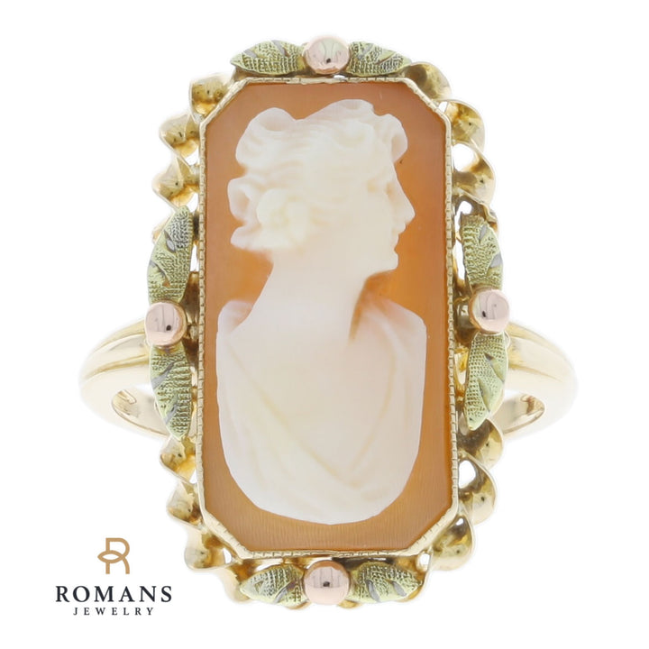 Cameo Rectangular Ring 10K Black Hills Gold