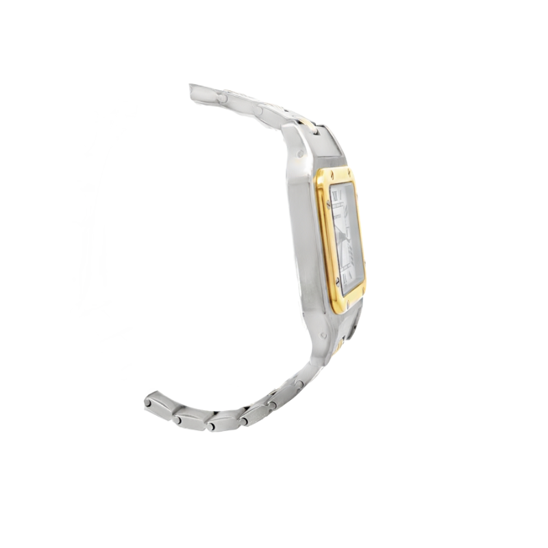 Cartier Santos Carree Godron Watch 18K Yellow & Stainless Steel