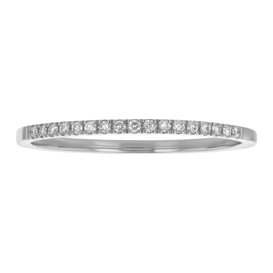Diamond Wedding Band 14K White Gold .09CTW