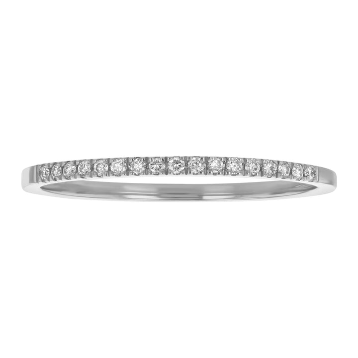 Diamond Wedding Band 14K White Gold .09CTW