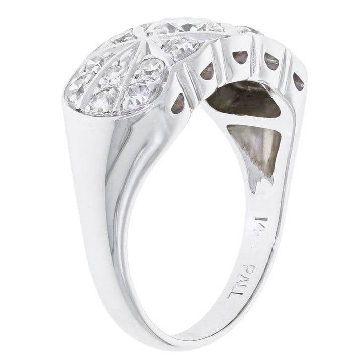 Vintage Diamond Ring 14K White Gold .44 CT