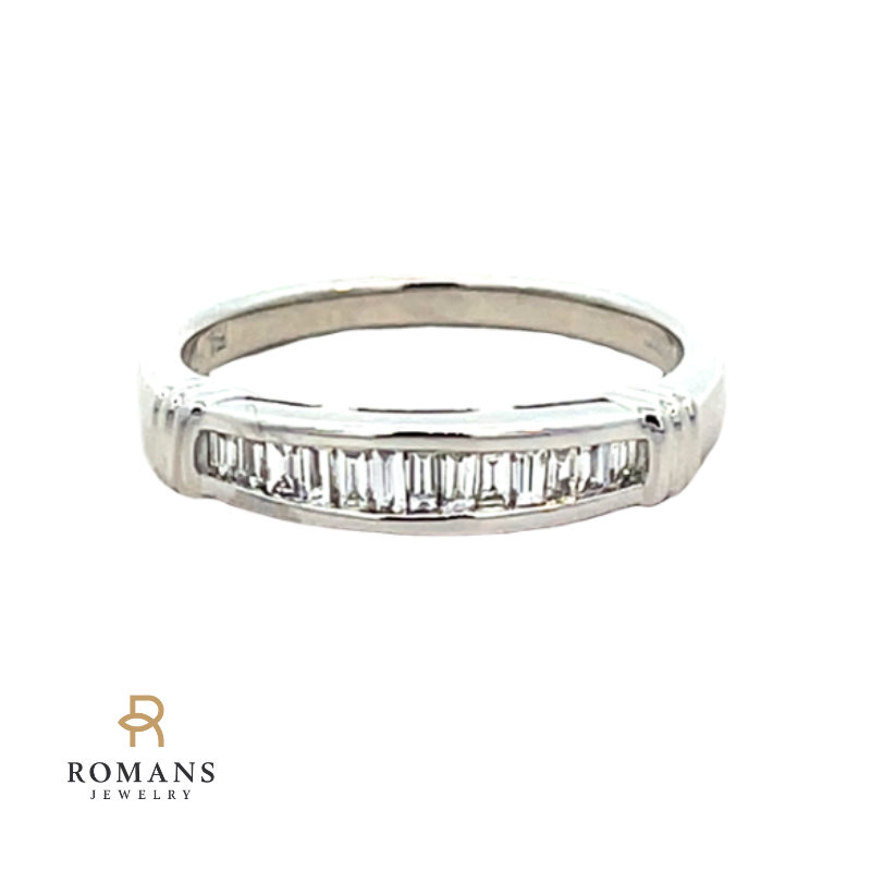 Diamond Baguette Band Platinum .39CTW
