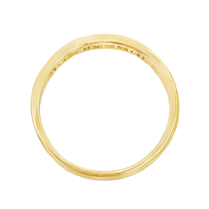 Diamond Channel Set 3MM 14K Yellow Gold Band 0.31CT