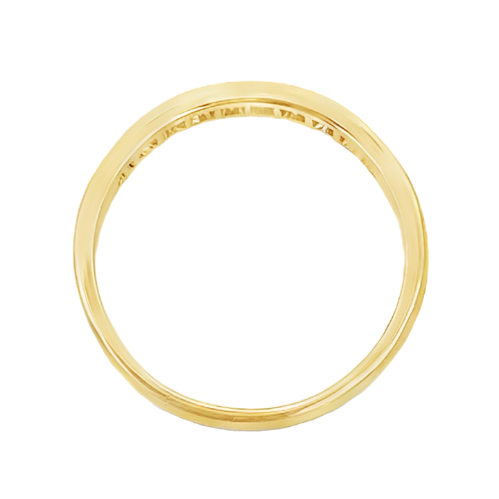 Diamond Channel Set 3MM 14K Yellow Gold Band 0.31CT